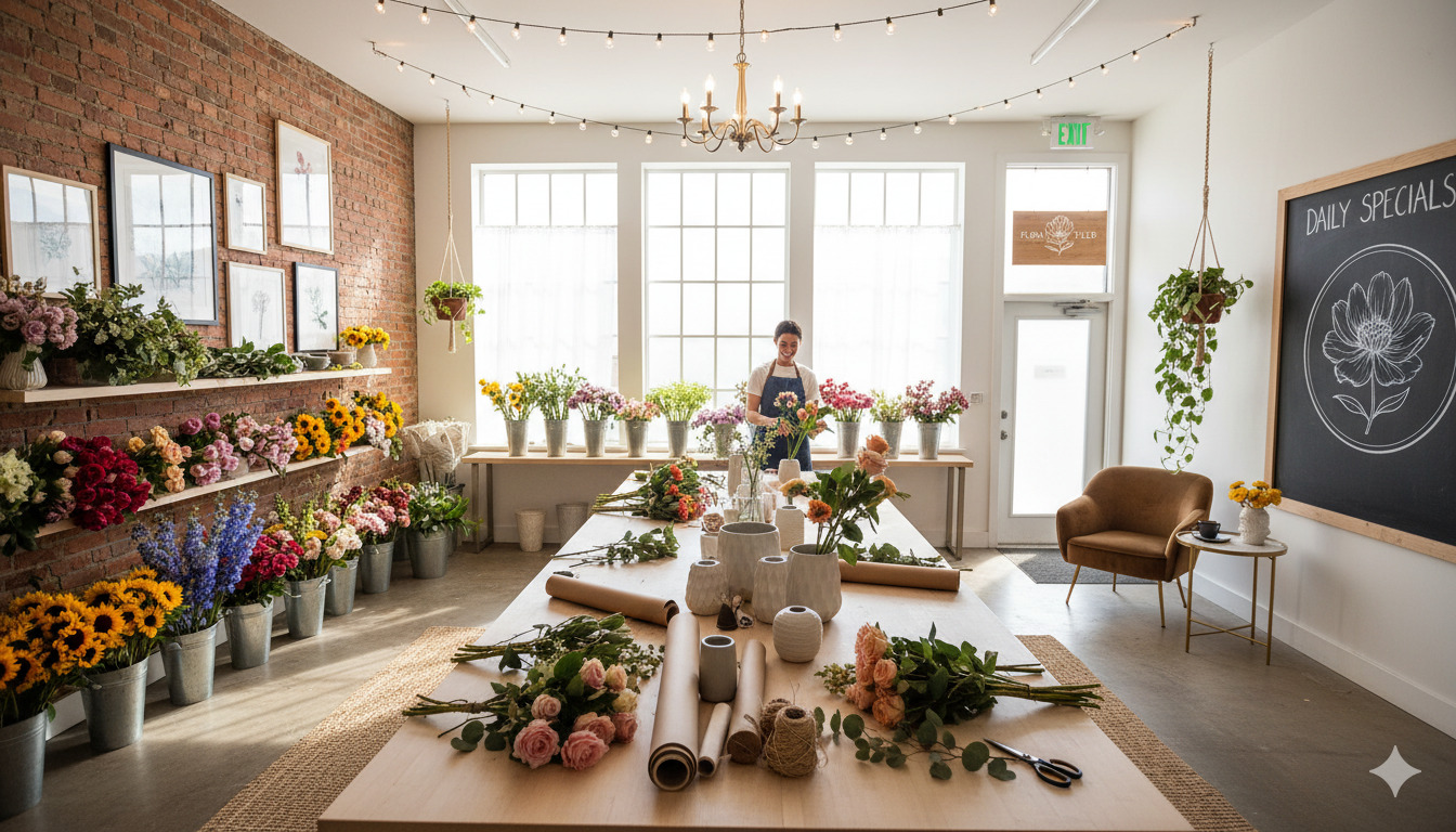 Our floral studio interior
